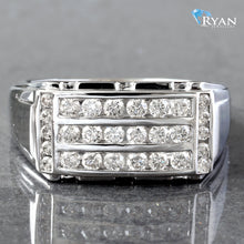 Load image into Gallery viewer, 1.00ctw Horizontal & Vertical Channel Set Diamond Ring