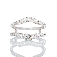 Load image into Gallery viewer, 0.75ctw Diamond Graduating Solitaire Contouring Ring Jacket

