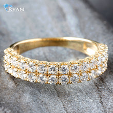 Load image into Gallery viewer, 1.00ctw Two Row Diamond Band