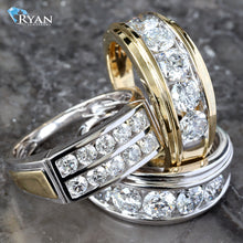 Load image into Gallery viewer, 1.50CTW LAB Grown Two Row 2 Tone Men's Channel Set Band