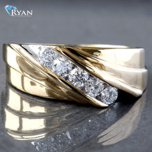 Load image into Gallery viewer, 0.50ctw Diagonal Set Diamond Band