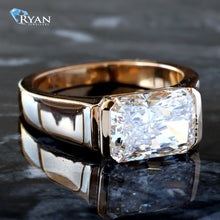 Load image into Gallery viewer, 3.05ct East to West Half Bezel Set Tapered Band