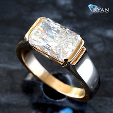 Load image into Gallery viewer, 3.05ct East to West Half Bezel Set Tapered Band