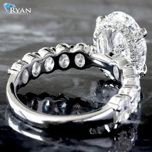 Load image into Gallery viewer, 5.37ctw Oval Cut Solitaire With Oval Cut Shoulders
