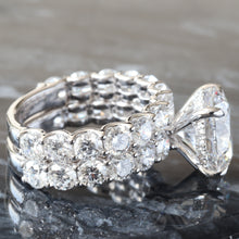 Load image into Gallery viewer, 9.33ctw Brilliant Cut BIG Diamond Bridal Set