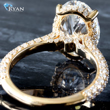 Load image into Gallery viewer, 7.25ct BIG Oval Solitaire with Full Diamond Mount