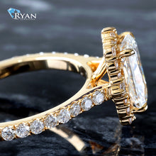 Load image into Gallery viewer, 2.08ctw Radiant Solitaire With Vintage Inspired Halo