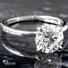 Load image into Gallery viewer, 2.02ct Round Solitaire with High Polished Shoulders Ring