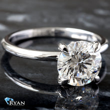 Load image into Gallery viewer, 2.04ct Round Solitaire with High Polished Shoulders Ring