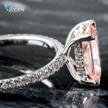Load image into Gallery viewer, 2.25ctw Pink Radiant Cut Lab Grown Diamond Ring 14K White Gold