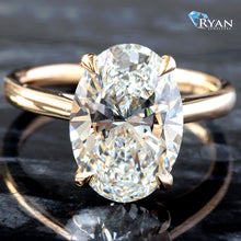 Load image into Gallery viewer, 4.16ctw Oval Solitaire with Hidden Halo
