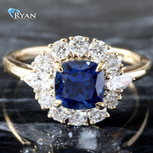 Load image into Gallery viewer, 1.70ctw Sapphire & Diamond Ring