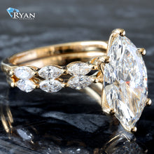Load image into Gallery viewer, 4.00ctw Marquise Cut Bridal Set