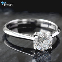 Load image into Gallery viewer, 1.00ctw Round Solitaire with Cathedral Shoulders and Floral Basket