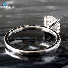 Load image into Gallery viewer, 1.29ctw Round Solitaire with Hidden Halo and Pave Shoulders