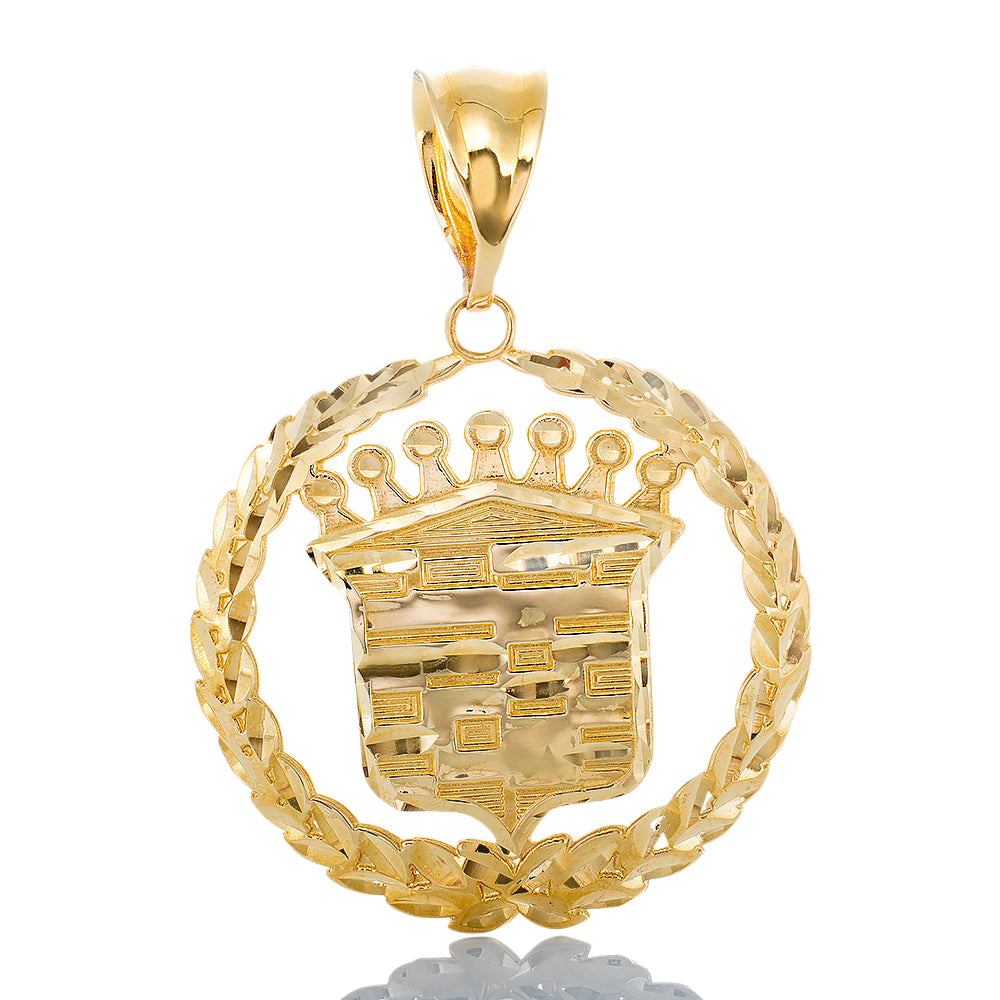 Gold hot sale cadillac pendant