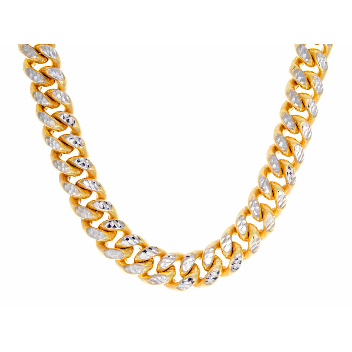 CHAIN GYW 10K 26 INCH DIAMOND CUT MIAMI CUBAN HOLLOW LINK CHAIN GYW 10K 26 INCH DIAMOND CUT MIAMI CUBAN HOLLOW LINK