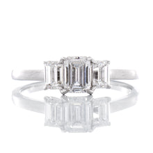 Load image into Gallery viewer, 0.50ctw Lab Created Three Stone Emerald Cut Past Present Future
