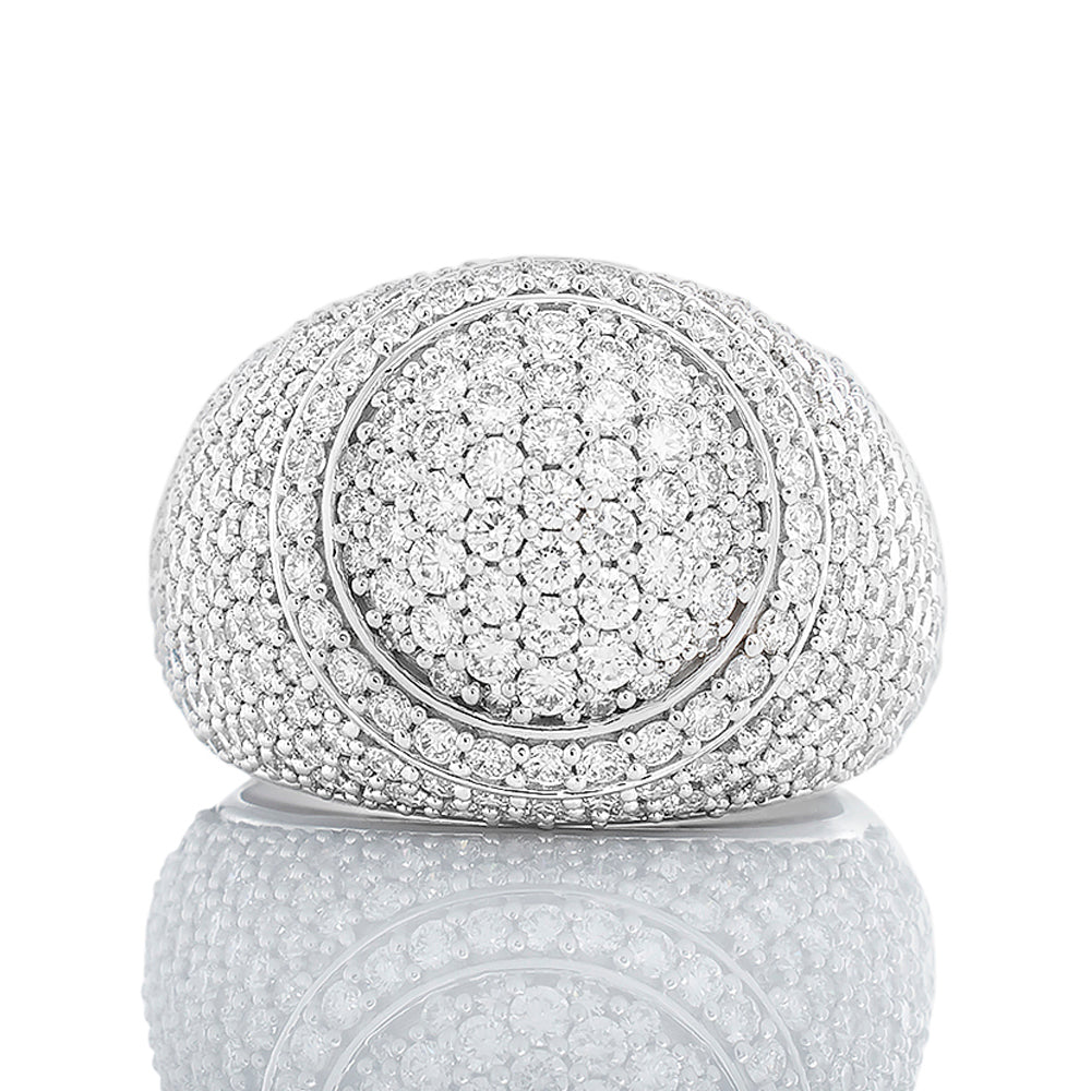 4.00ctw Lab Diamond Round Full Dome Pave Ring