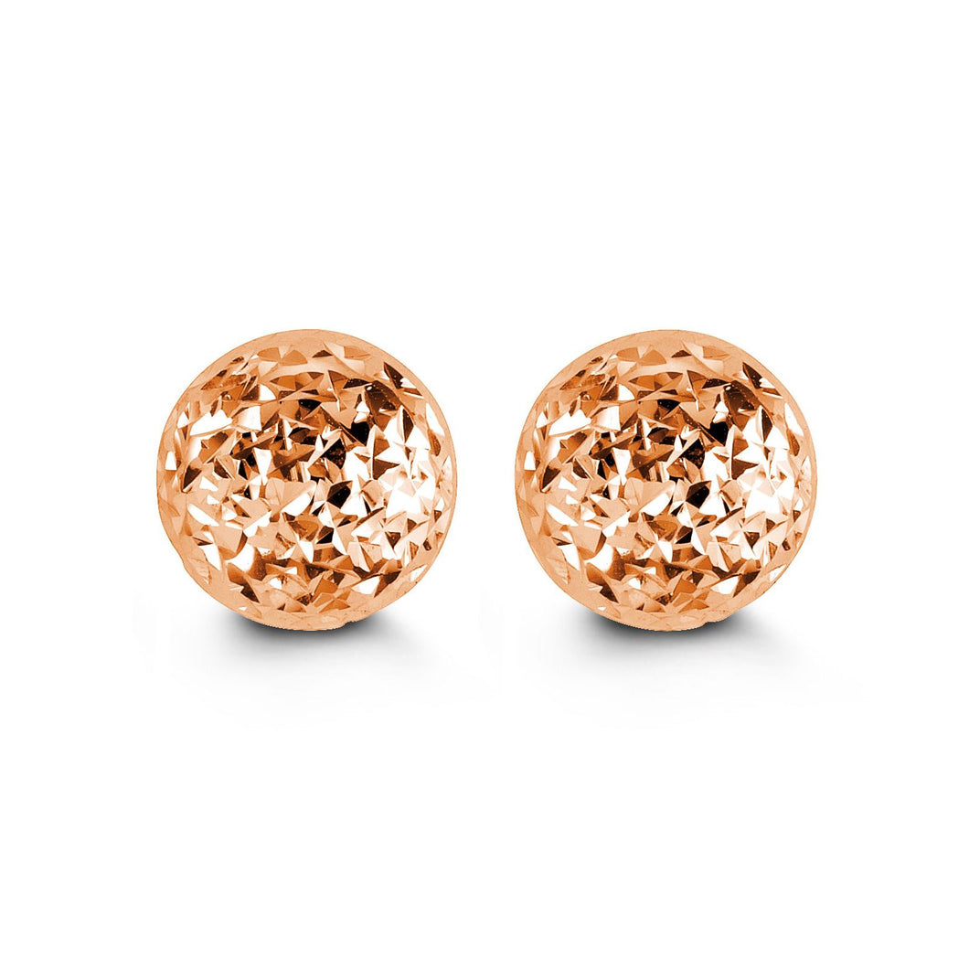 10mm Cosmo Ball Stud Earrings in Rose Gold