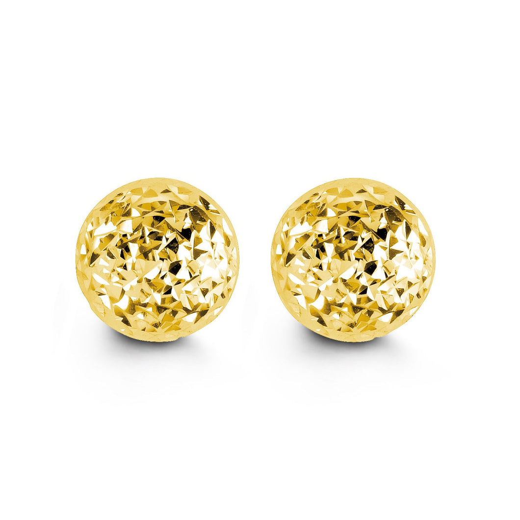 10mm Cosmo Ball Stud Earrings in Yellow Gold