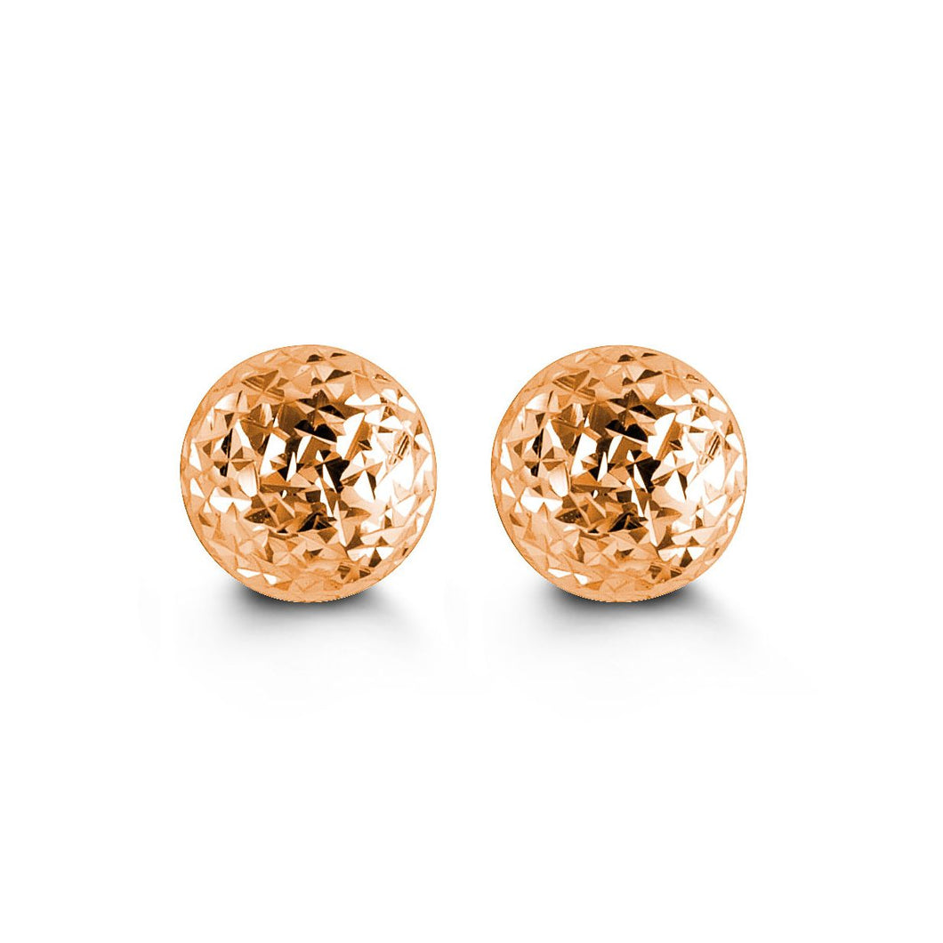 7mm Cosmo Ball Stud Earrings in Rose Gold