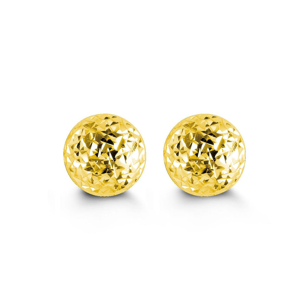 7mm Cosmo Ball Stud Earrings in Yellow Gold