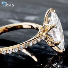 Load image into Gallery viewer, 2.23ctw Marquise Solitaire with Pave Upswept Shoulders Ring
