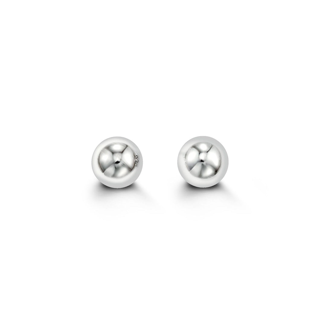 6mm White Gold High Polish Ball Studs