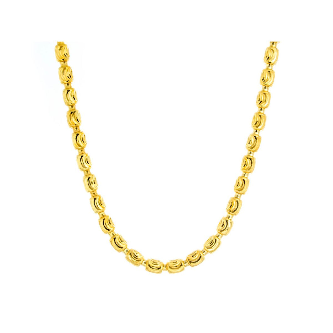 4mm Diamond Cut Barrel Moon Chain