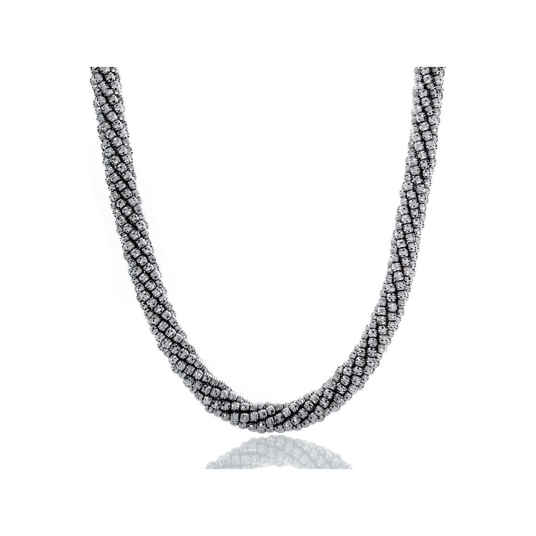 5mm Diamond Cut Spiral Moon Chain