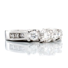 Load image into Gallery viewer, 0.77CTW Natural 3 Round Diamonds With Channel Set Schoulders
