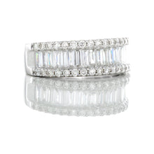Load image into Gallery viewer, 1.35ctw Three Row Baguette Diamond Band
