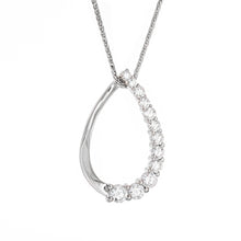 Load image into Gallery viewer, 1.00ctw Graduated Lab Diamond Tear Drop Pendant
