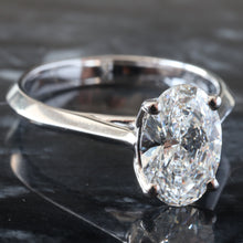 Load image into Gallery viewer, 2.00ctw Oval Solitaire with Floral Basket and Cathedral High Polished Shoulders
