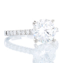 Load image into Gallery viewer, 2.29ctw Round Lab Created Diamond Set in Natural Diamond Mount with Heart Shape Basket
