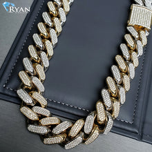 Load image into Gallery viewer, 43.75CTW Natural 3 Row Diamond Pave Solid Miami Cuban Chain
