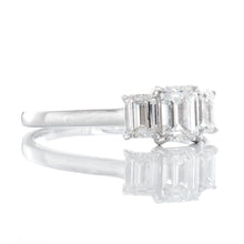 Load image into Gallery viewer, 0.50ctw Lab Created Three Stone Emerald Cut Past Present Future
