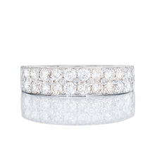Load image into Gallery viewer, 1.75ctw Three Row Diamond Band with Mini Bezel Set Center Row
