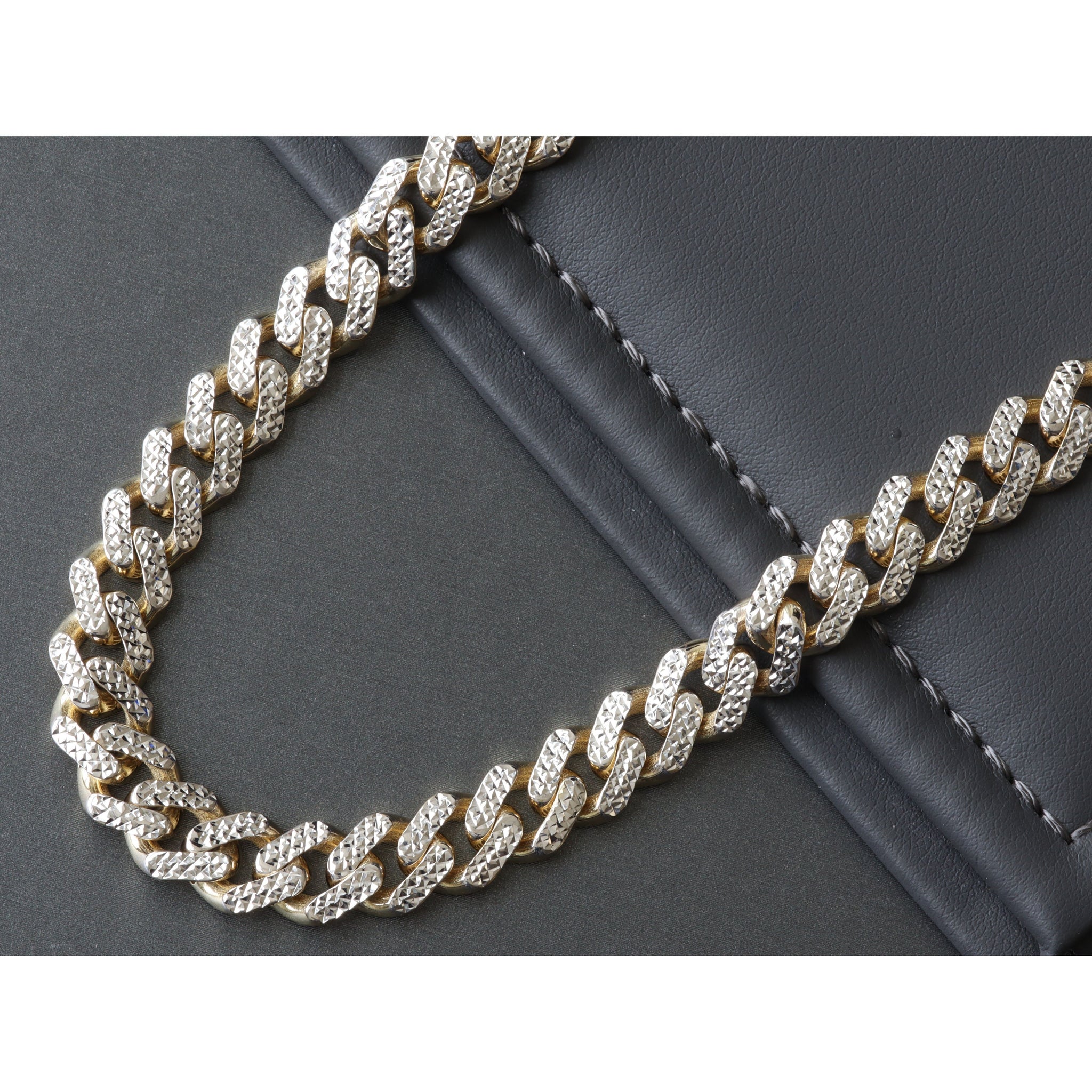 monacoページ CHAIN GYW 10K 16 INCH TWO TONE DIAMOND CUT MONACO LINK BOX