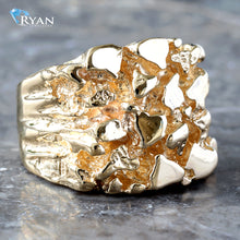 Load image into Gallery viewer, Square Top Hugh Polished Nugget Ring
