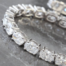 Load image into Gallery viewer, 10.00ctw Oval Cut Lab Created Diamond Tennis Bracelet
