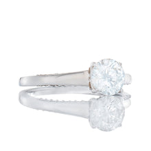 Load image into Gallery viewer, 0.97ctw Round Solitaire Center with High Polished Shoulders
