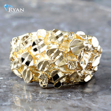 Load image into Gallery viewer, Domed Diamond Cut Nugget Ring
