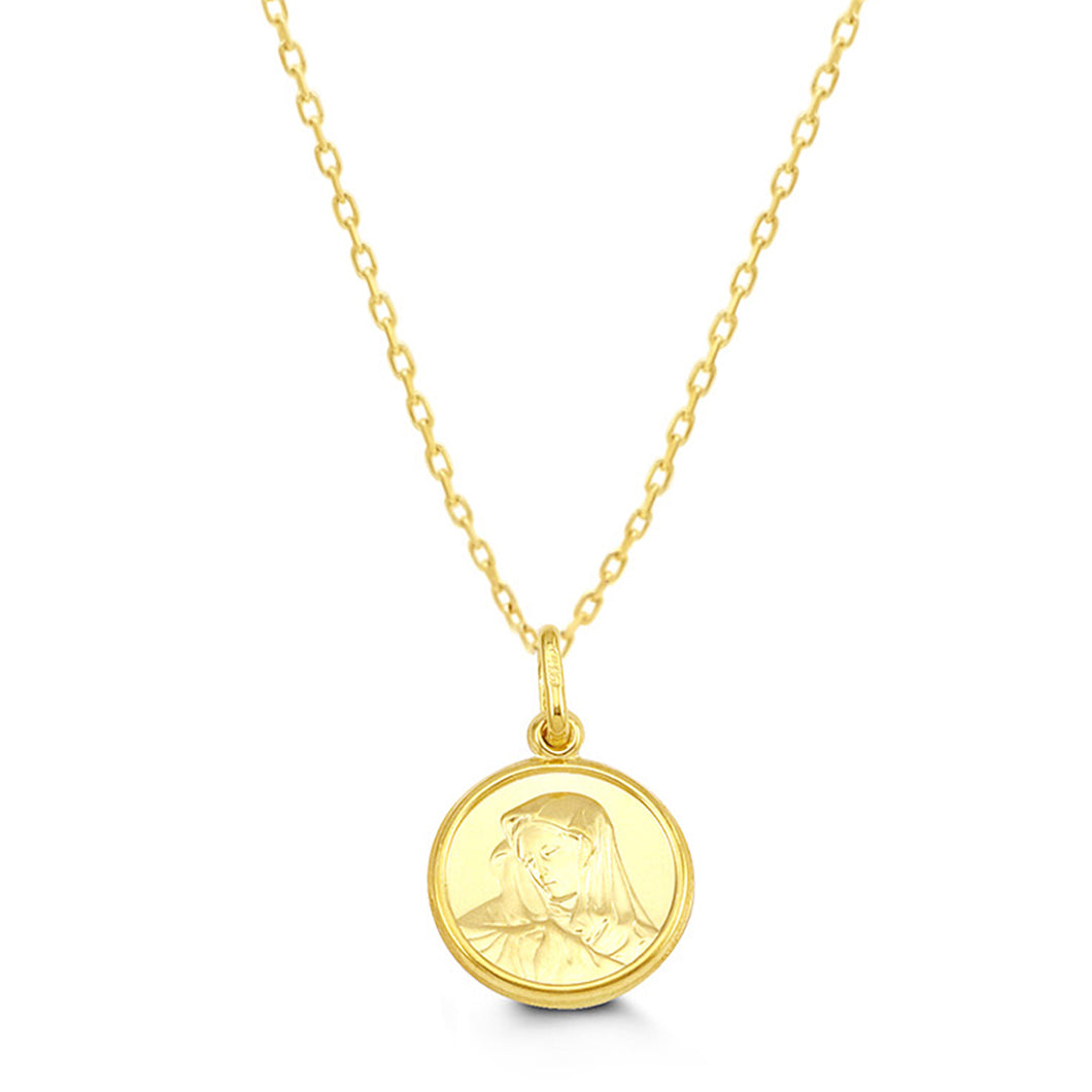 Round Mary Satin Finish Pendant