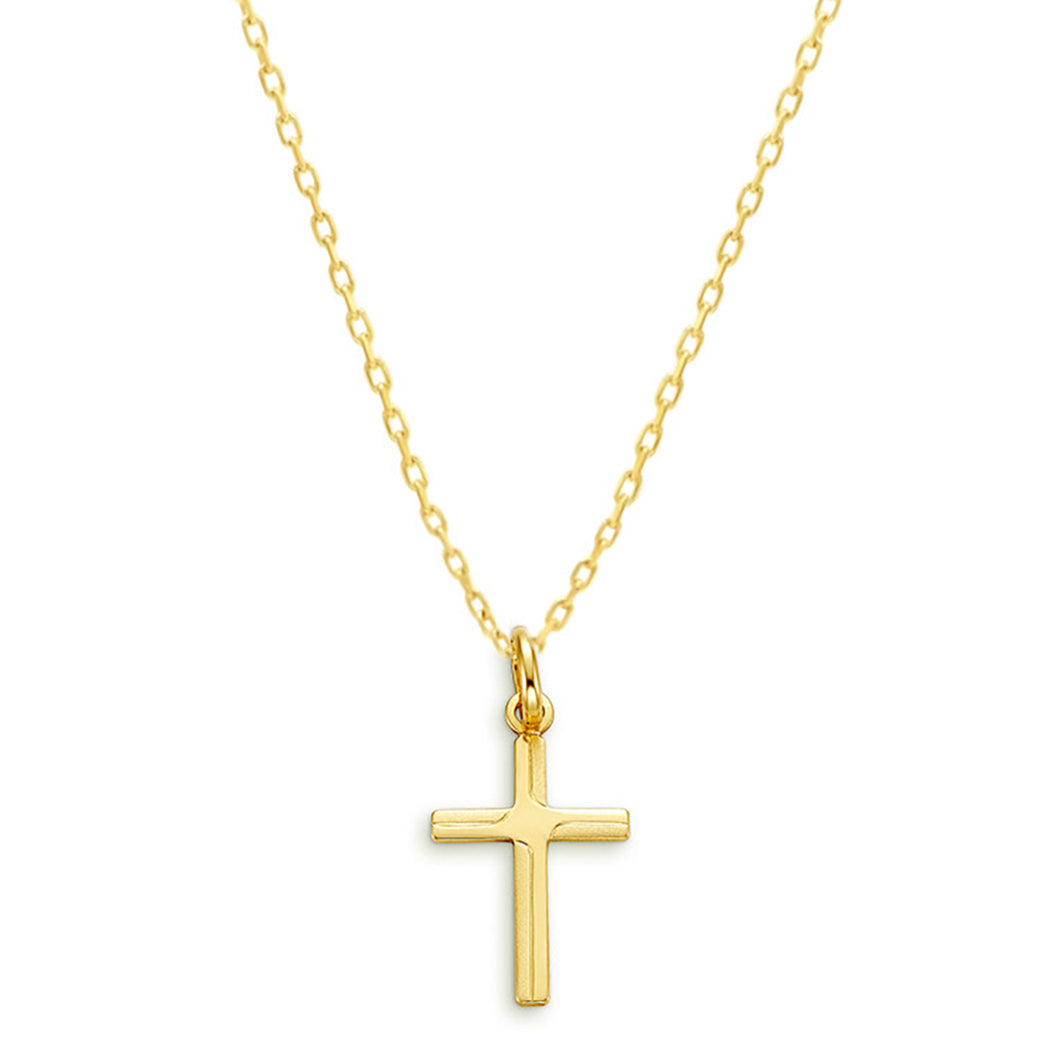 High Polished and Satin Square Edges Cross