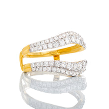 Load image into Gallery viewer, 1.00ctw Two Row Diamond Pave Tiered Contouring Ring Jacket
