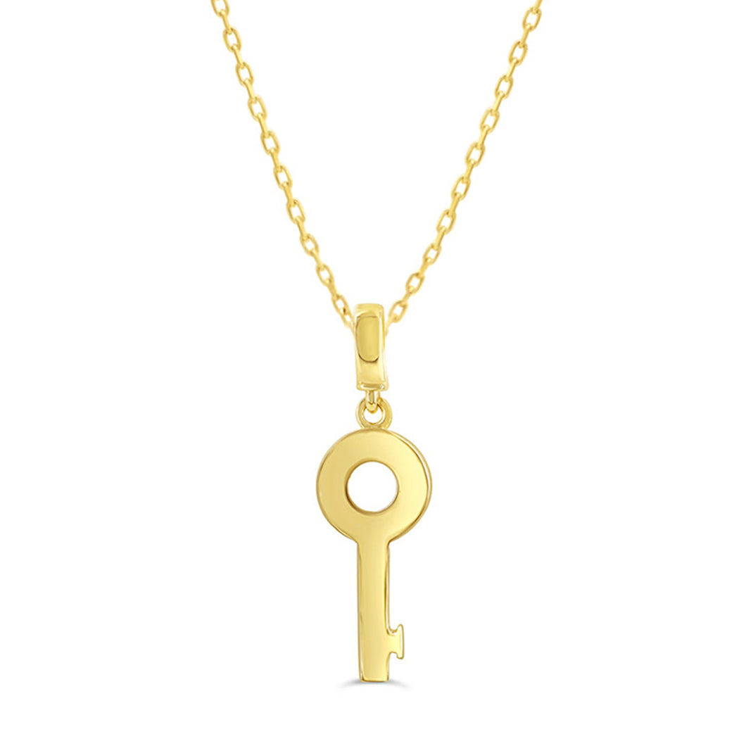 High Polished Rounded Key Pendant