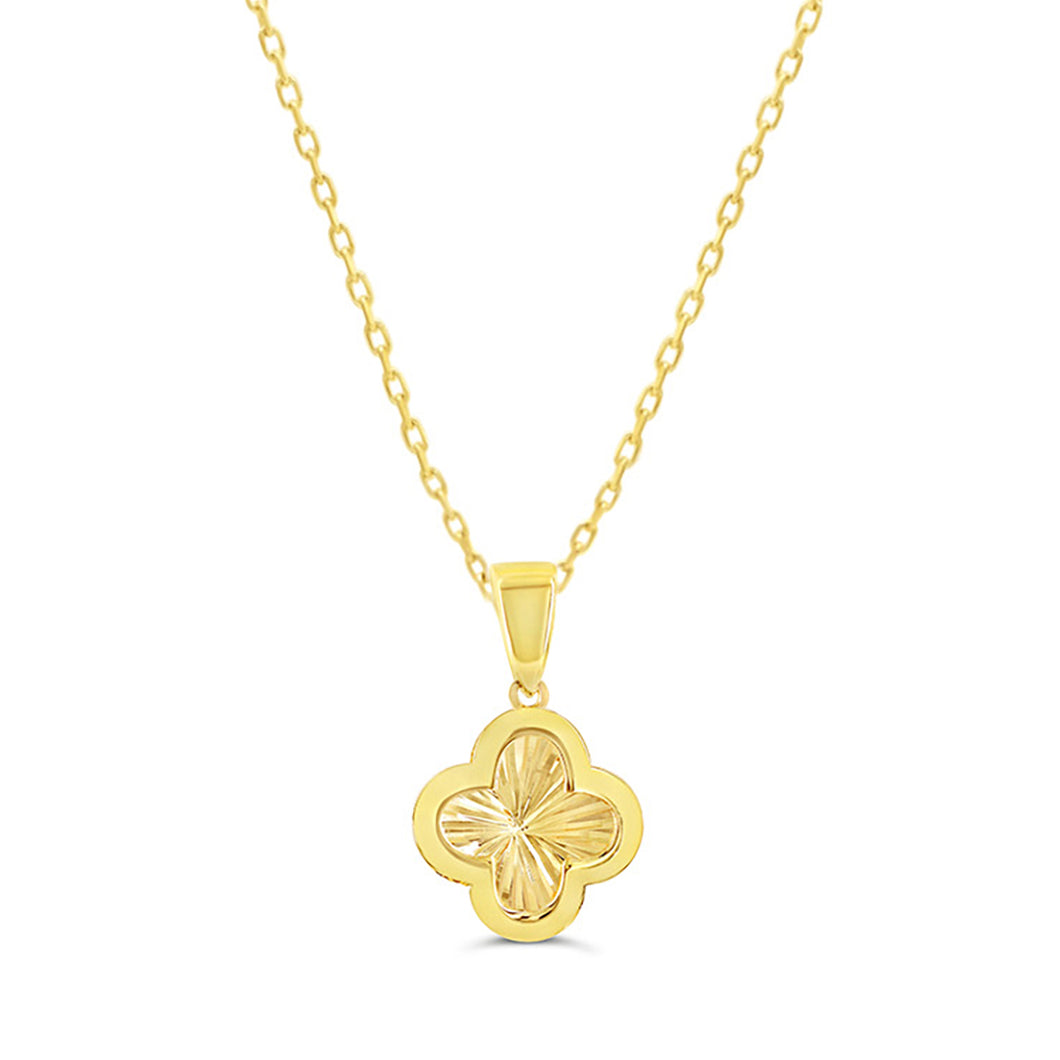 One Motif Starburst Pattern with Raised  High Polished Pendant