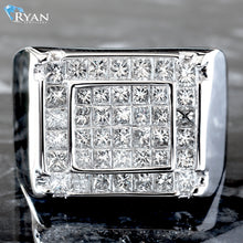 Load image into Gallery viewer, 2.50CTW Natural Princess Cut Invisible Men&#39;s Ring
